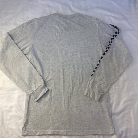 Vans Small Gray Off The Wall Checkerboard Long Sleeve T-Shirt Classic Fit - Picture 11 of 14